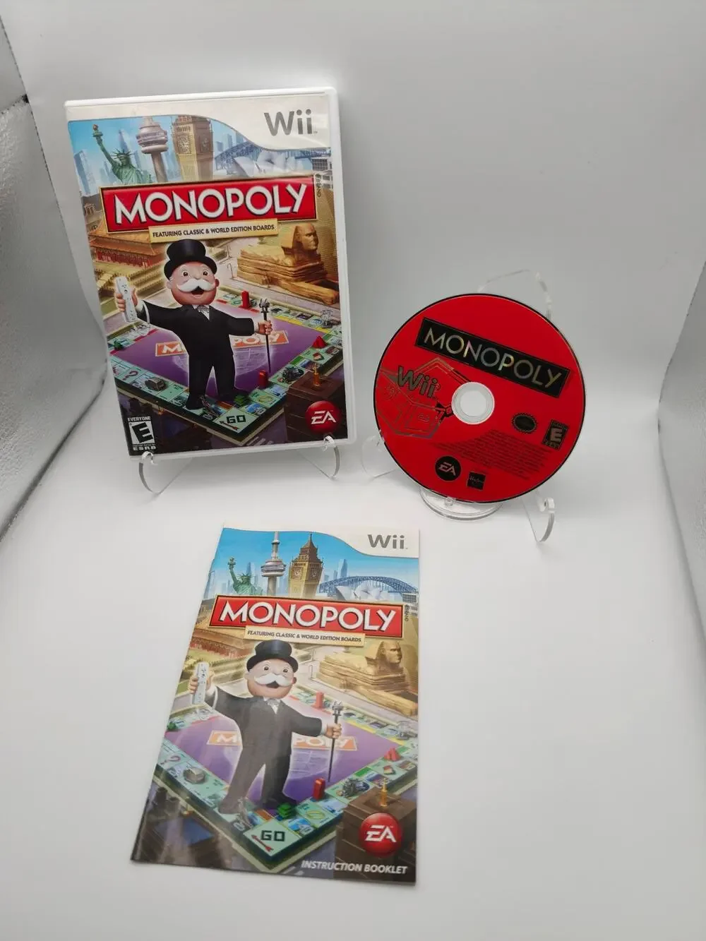 Monopoly Wii Complete CIB EA Hasbro Classic Tested Working